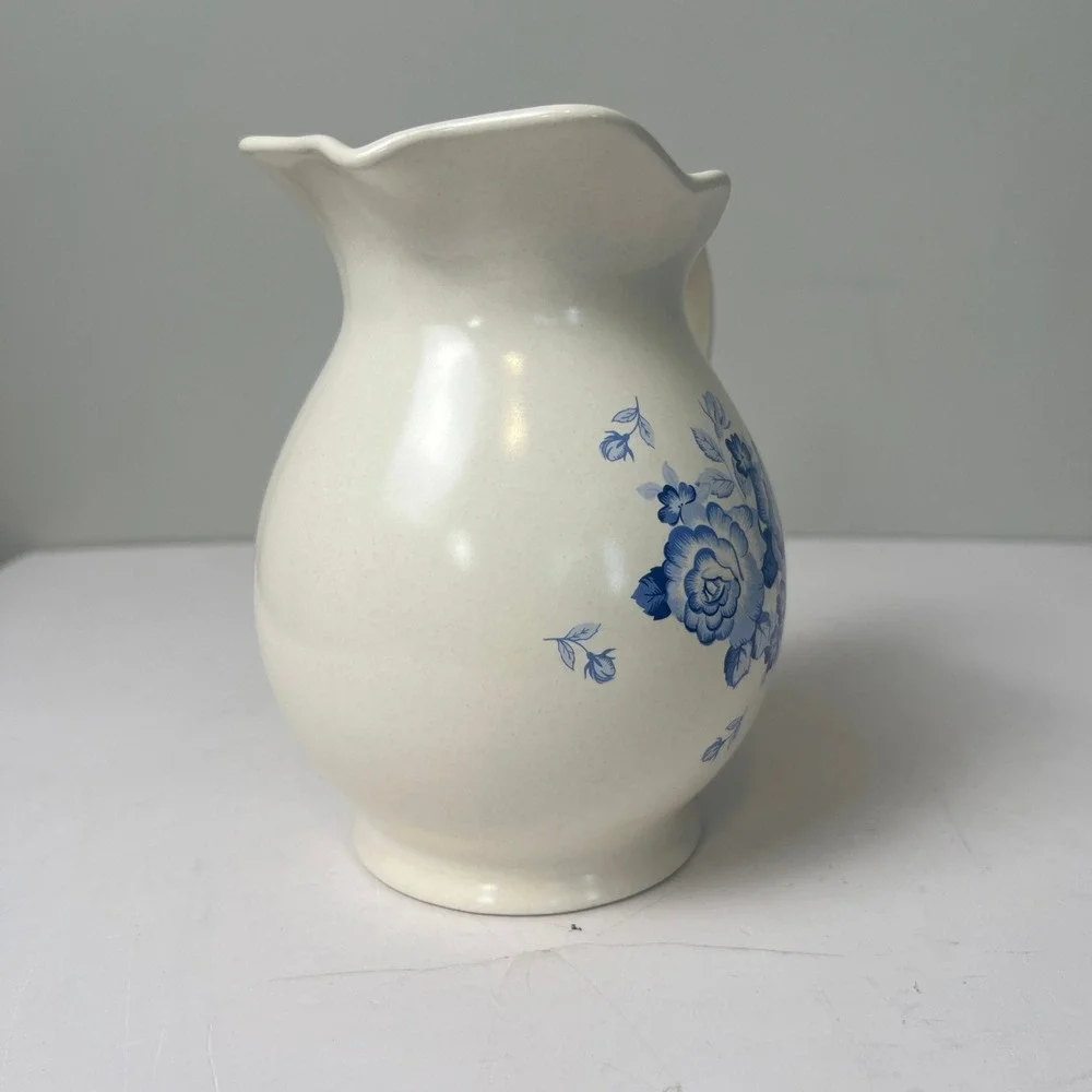 Cottagecore Ceramic Pitcher Home Decor Large Floral Farmhouse Homestead Ranch
